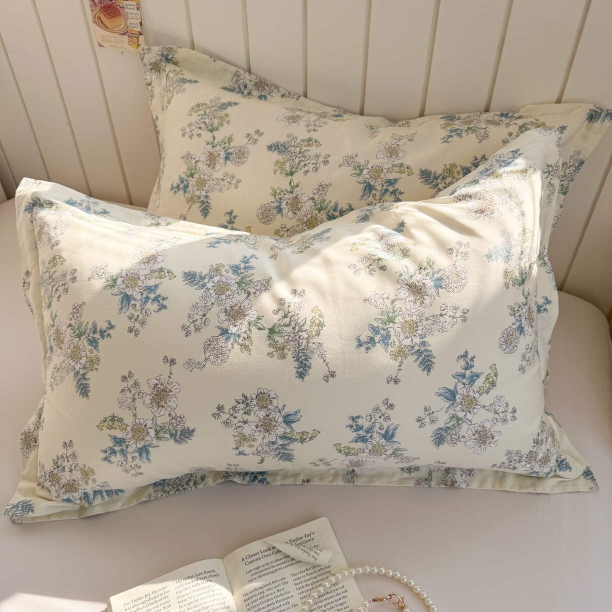 91家纺网 家纺一手货源 找家纺 百寐 2026新款13372全棉信封印花系列枕套 云中忆