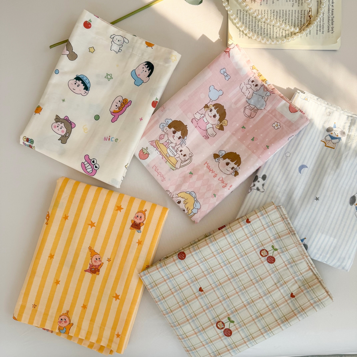 百寐 2026新款13372全棉信封印花系列枕套 组合