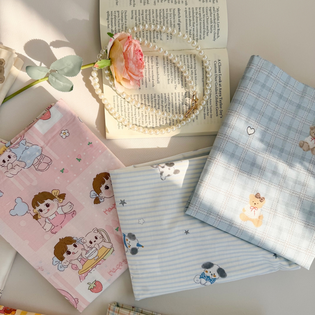 91家纺网 家纺一手货源 找家纺 百寐 2026新款13372全棉信封印花系列枕套 组合