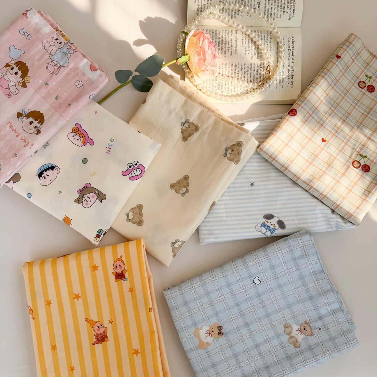 91家纺网 家纺一手货源 找家纺 百寐 2026新款13372全棉信封印花系列枕套 组合