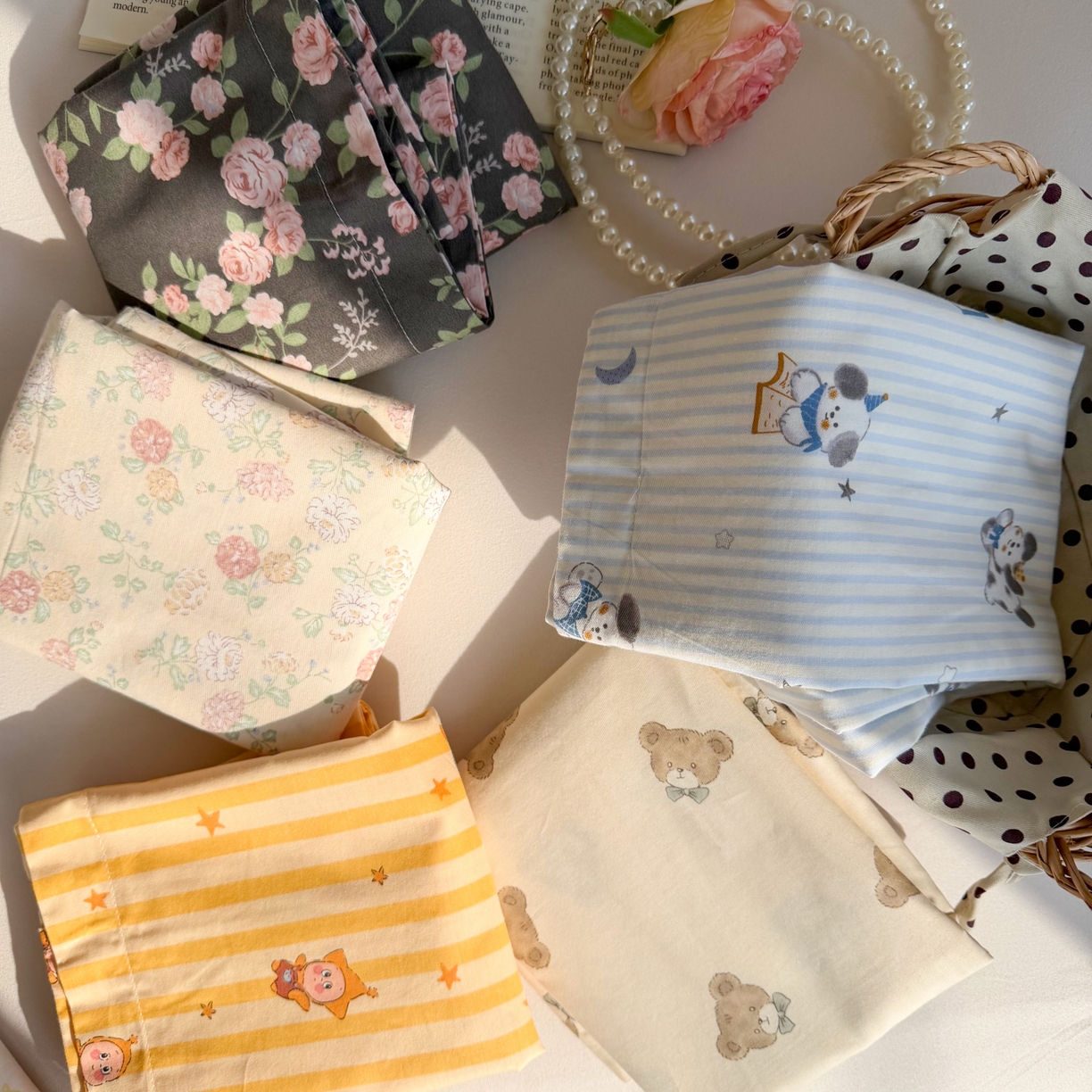 91家纺网 家纺一手货源 找家纺 百寐 2026新款13372全棉信封印花系列枕套 组合