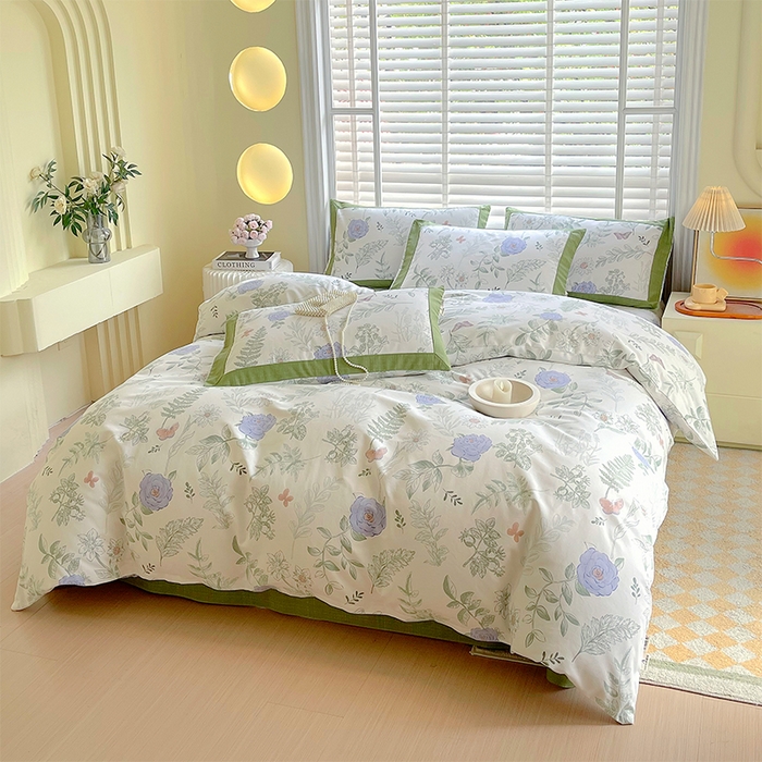 91家纺网 家纺一手货源 找家纺 春皖家纺 2026高端直播热卖非遗A类全棉老粗布加厚床单款三件套-工艺款四件套 逸云