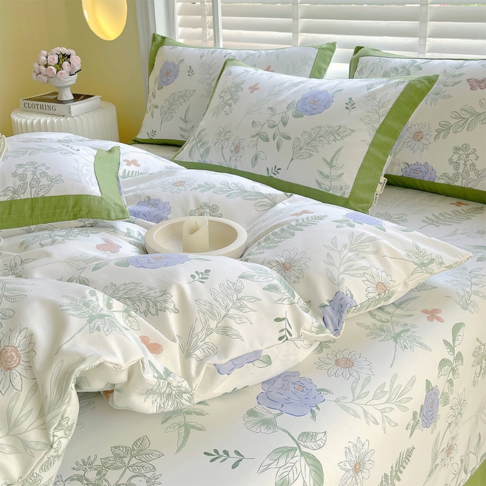 91家纺网 家纺一手货源 找家纺 春皖家纺 2026高端直播热卖非遗A类全棉老粗布加厚床单款三件套-工艺款四件套 逸云