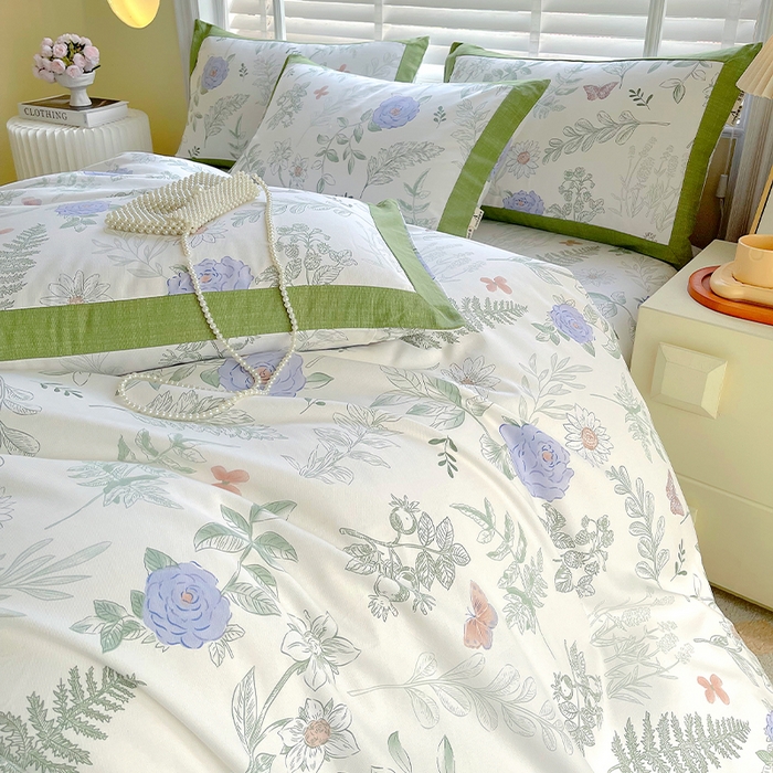 91家纺网 家纺一手货源 找家纺 春皖家纺 2026高端直播热卖非遗A类全棉老粗布加厚床单款三件套-工艺款四件套 逸云