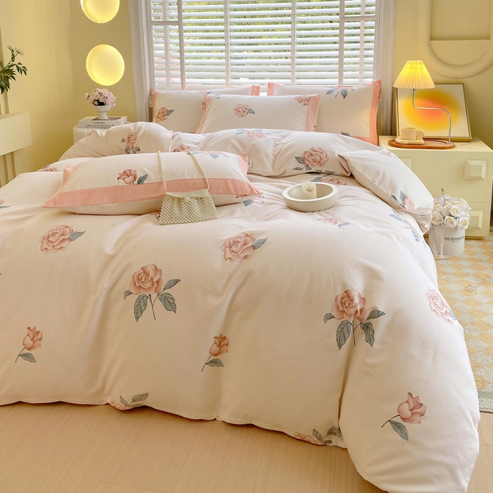 91家纺网 家纺一手货源 找家纺 春皖家纺 2026高端直播热卖非遗A类全棉老粗布加厚床单款三件套-工艺款四件套 春晓米