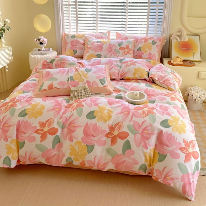 91家纺网 家纺一手货源 找家纺 春皖家纺 2026高端直播热卖非遗A类全棉老粗布加厚床单款三件套-工艺款四件套 觅恋