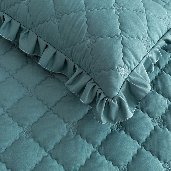 91家纺网 家纺一手货源 找家纺 怡源梦 2026新款A类亲肤棉全包夹棉床头罩-蝴蝶飞飞系列 蓝色