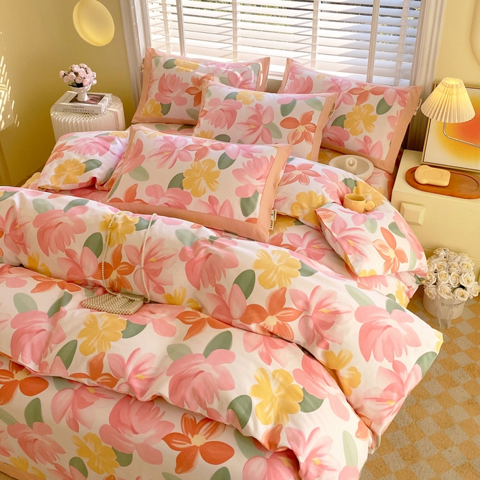 91家纺网 家纺一手货源 找家纺 春皖家纺 2026高端直播热卖非遗A类全棉老粗布加厚床单款三件套-工艺款四件套 觅恋