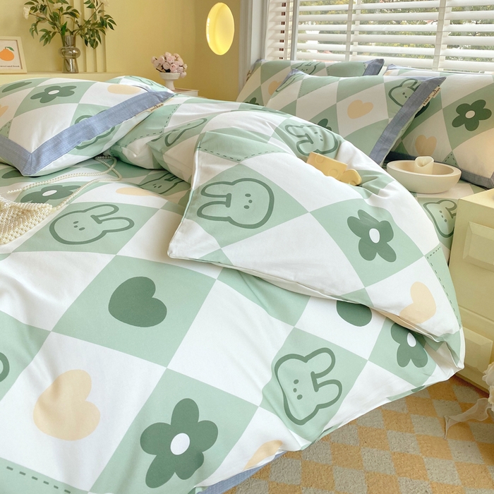 91家纺网 家纺一手货源 找家纺 春皖家纺 2026高端直播热卖非遗A类全棉老粗布加厚床单款三件套-工艺款四件套 幸运