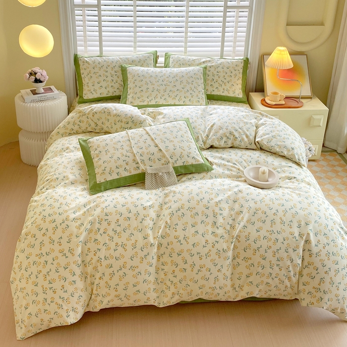 91家纺网 家纺一手货源 找家纺 春皖家纺 2026高端直播热卖非遗A类全棉老粗布加厚床单款三件套-工艺款四件套 伊兰