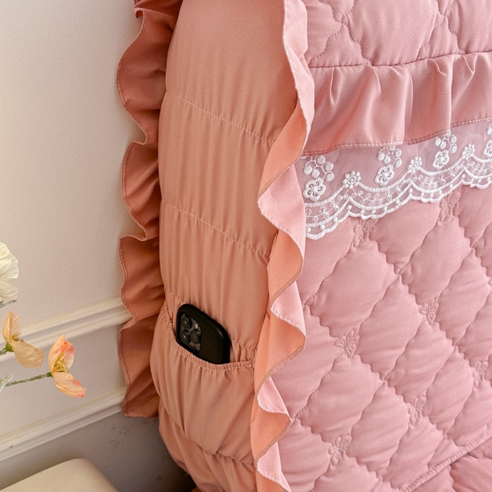 91家纺网 家纺一手货源 找家纺 怡源梦 2026新款A类亲肤棉床裙式床笠四件套-蝴蝶飞飞系列 豆沙