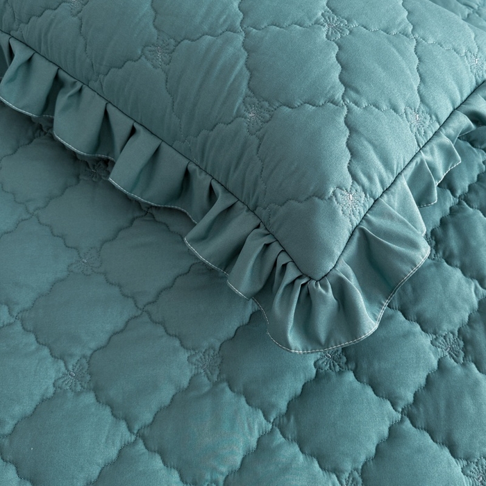 91家纺网 家纺一手货源 找家纺 怡源梦 2026新款A类亲肤棉床裙式床笠四件套-蝴蝶飞飞系列 蓝色