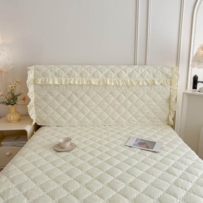 91家纺网 家纺一手货源 找家纺 怡源梦 2026新款A类亲肤棉床裙式床笠四件套-蝴蝶飞飞系列 米黄