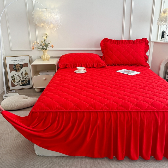 91家纺网 家纺一手货源 找家纺 （总）怡源梦 2026新款A类亲肤棉床裙床笠二合一-蝴蝶飞飞系列