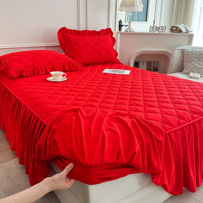 91家纺网 家纺一手货源 找家纺 （总）怡源梦 2026新款A类亲肤棉床裙床笠二合一-蝴蝶飞飞系列