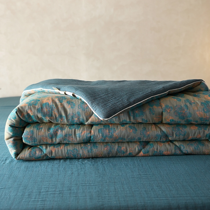 91家纺网 家纺一手货源 找家纺 （总）春皖家纺 2026新款全棉双层提花夏被四件套