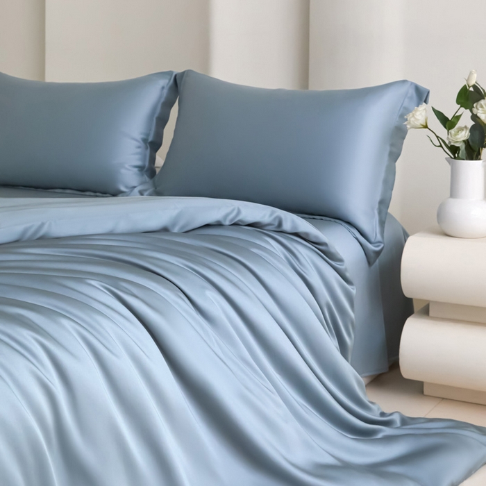 91家纺网 家纺一手货源 找家纺 （总）禧澜庭 2026新款纯色夏季凉感天丝四件套莱赛尔纤维冰丝四件套