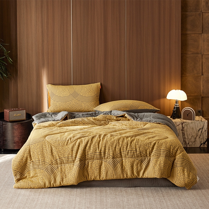 91家纺网 家纺一手货源 找家纺 （总）春皖家纺 2026新款全棉双层提花夏被四件套