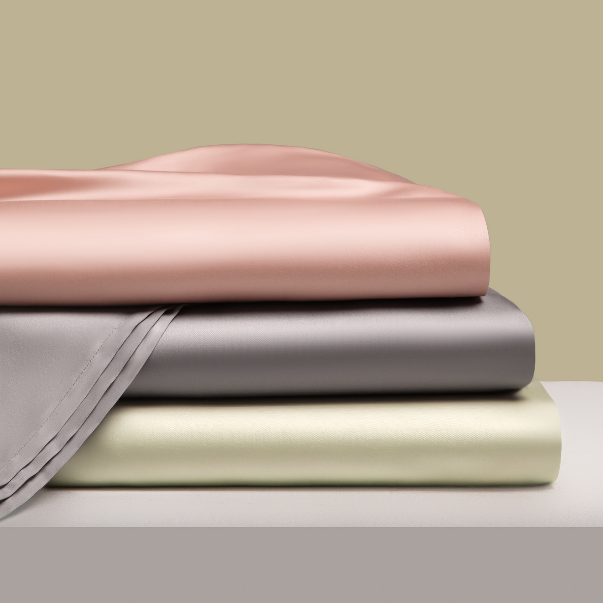 禧澜庭 2026新款纯色夏季凉感天丝四件套莱赛尔纤维冰丝四件套 组合图