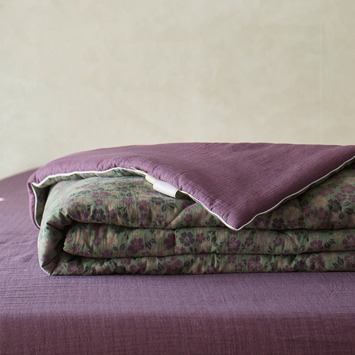 91家纺网 家纺一手货源 找家纺 春皖家纺 2026新款全棉双层提花夏被四件套 春光灿烂