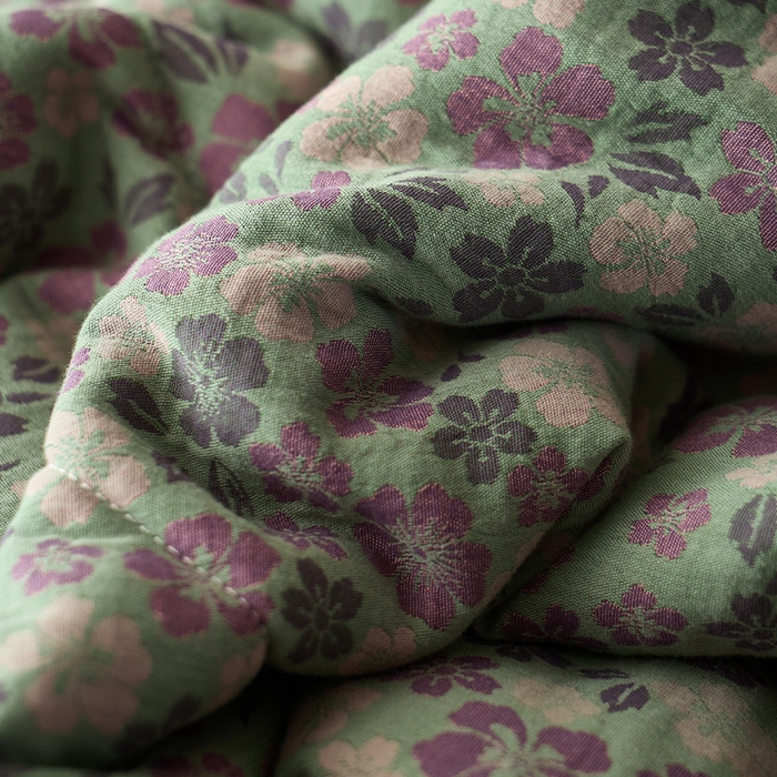 91家纺网 家纺一手货源 找家纺 春皖家纺 2026新款全棉双层提花夏被四件套 春光灿烂