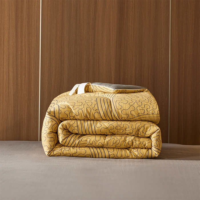 91家纺网 家纺一手货源 找家纺 春皖家纺 2026新款全棉双层提花夏被四件套 都市时尚