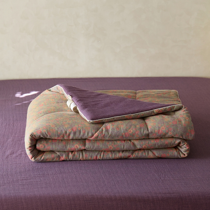 91家纺网 家纺一手货源 找家纺 春皖家纺 2026新款全棉双层提花夏被四件套 惜梦绿粉