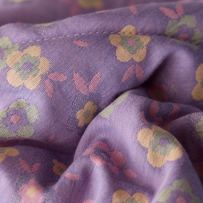 91家纺网 家纺一手货源 找家纺 春皖家纺 2026新款全棉双层提花夏被四件套 雪花飘