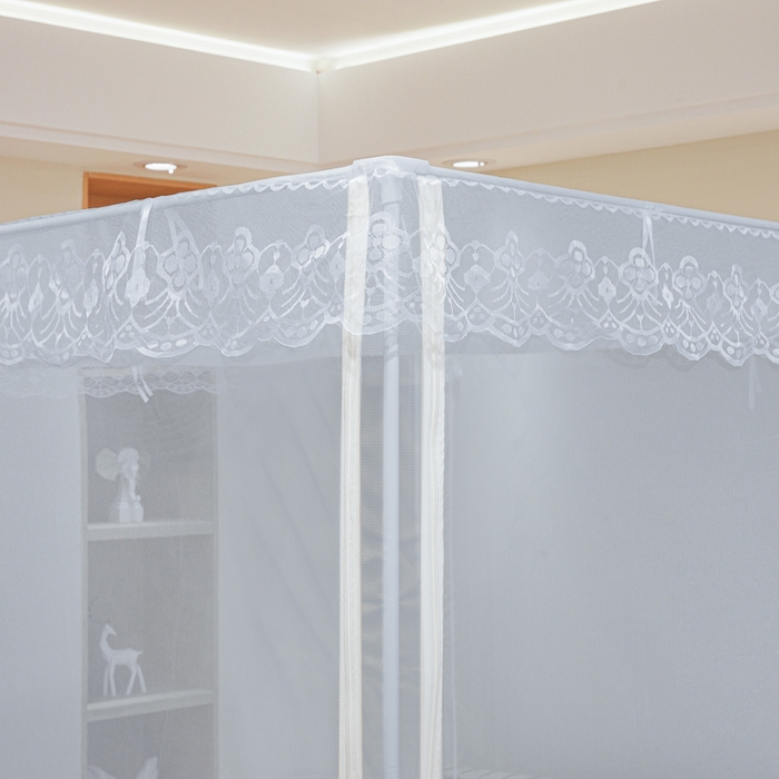 91家纺网 家纺一手货源 找家纺 都市缘蚊帐 2026新款三开门坐床防摔蚊帐二开门拉链方帐1.5m1.8m502坐床蚊帐蓝灰