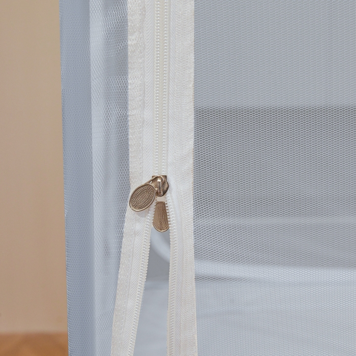 91家纺网 家纺一手货源 找家纺 都市缘蚊帐 2026新款三开门坐床防摔蚊帐二开门拉链方帐1.5m1.8m502坐床蚊帐蓝灰