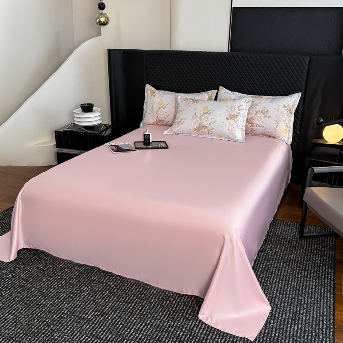 91家纺网 家纺一手货源 找家纺 （总）晚爱家居  2025轻奢水洗天丝印花水洗真丝四件套（硬包丝带款）