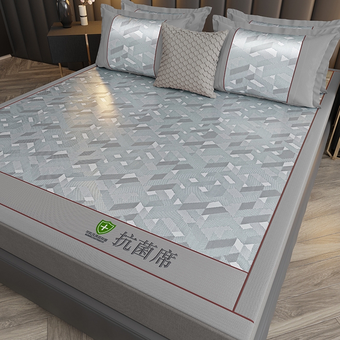 91家纺网 家纺一手货源 找家纺 （总）小牛席业 2026新款A加厚款-可机洗抗菌提花冰丝席