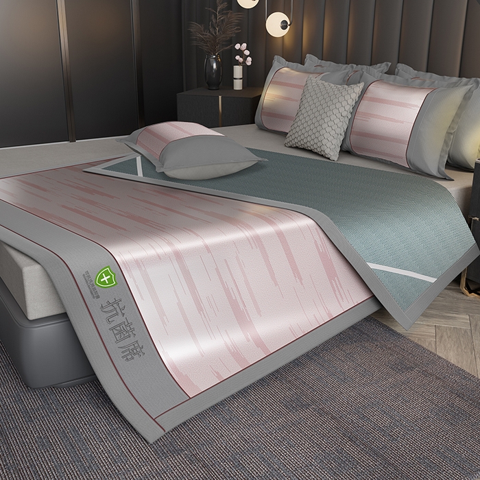 91家纺网 家纺一手货源 找家纺 （总）小牛席业 2026新款A加厚款-可机洗抗菌提花冰丝席