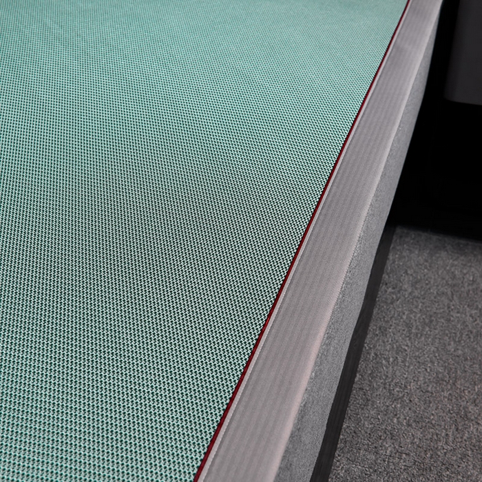 91家纺网 家纺一手货源 找家纺 小牛席业 2026新款A加厚款-可机洗抗菌提花冰丝席 抗菌席-色织绿色