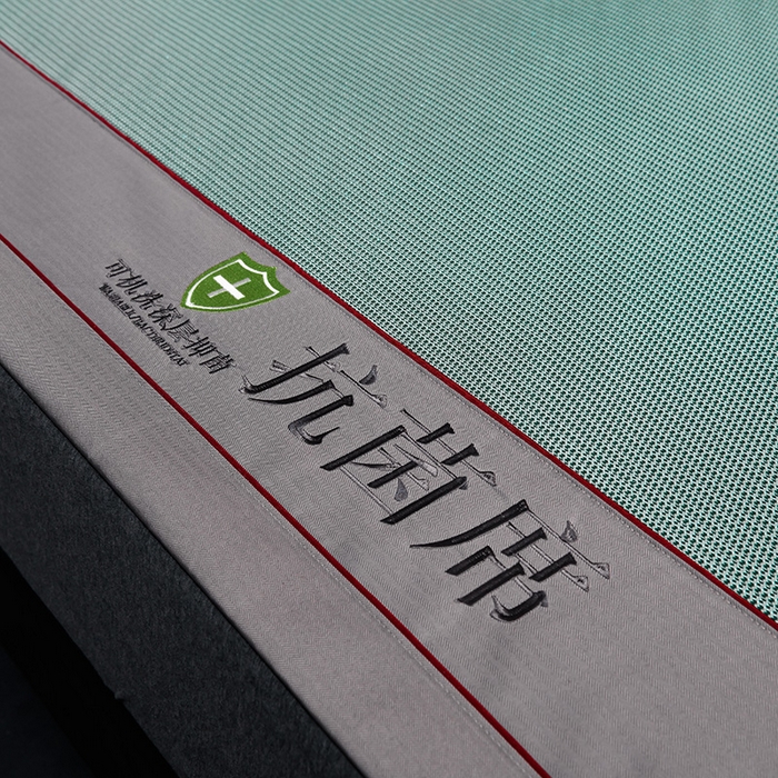 91家纺网 家纺一手货源 找家纺 小牛席业 2026新款A加厚款-可机洗抗菌提花冰丝席 抗菌席-色织绿色