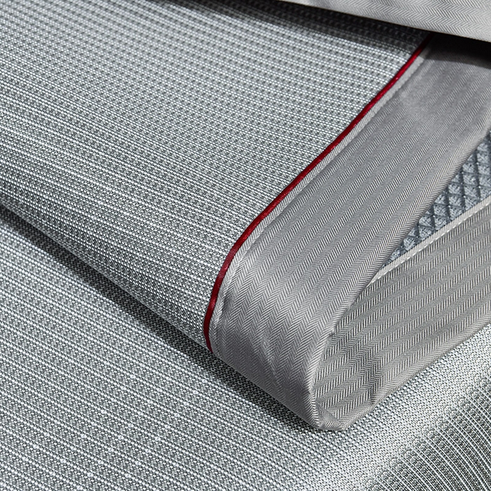 91家纺网 家纺一手货源 找家纺 小牛席业 2026新款A加厚款-可机洗抗菌提花冰丝席 抗菌席-色织灰色