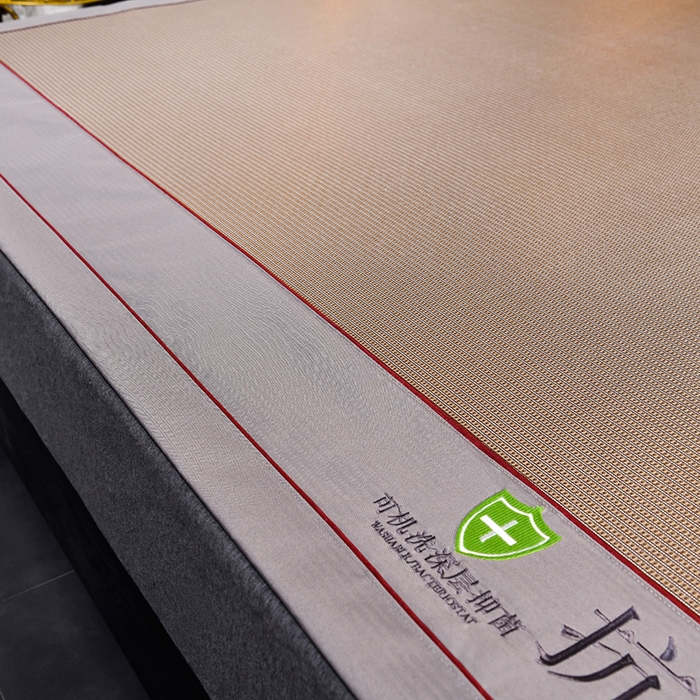 91家纺网 家纺一手货源 找家纺 小牛席业 2026新款A加厚款-可机洗抗菌提花冰丝席 抗菌席-色织咖色