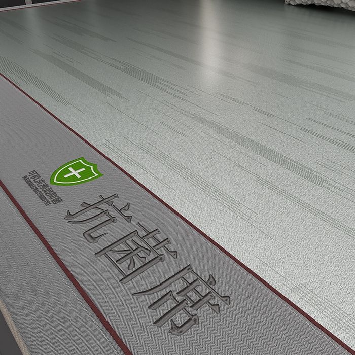 91家纺网 家纺一手货源 找家纺 小牛席业 2026新款A加厚款-可机洗抗菌提花冰丝席 抗菌席-流星雨-灰色