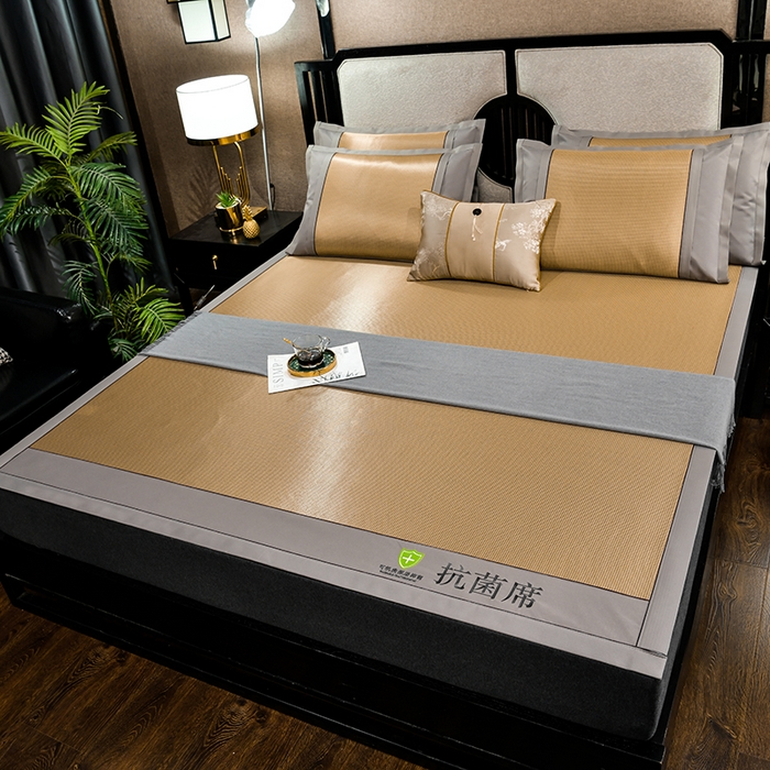 91家纺网 家纺一手货源 找家纺 小牛席业 2026新款小千鸟格-经典款抗菌席（轻奢风） 咖啡