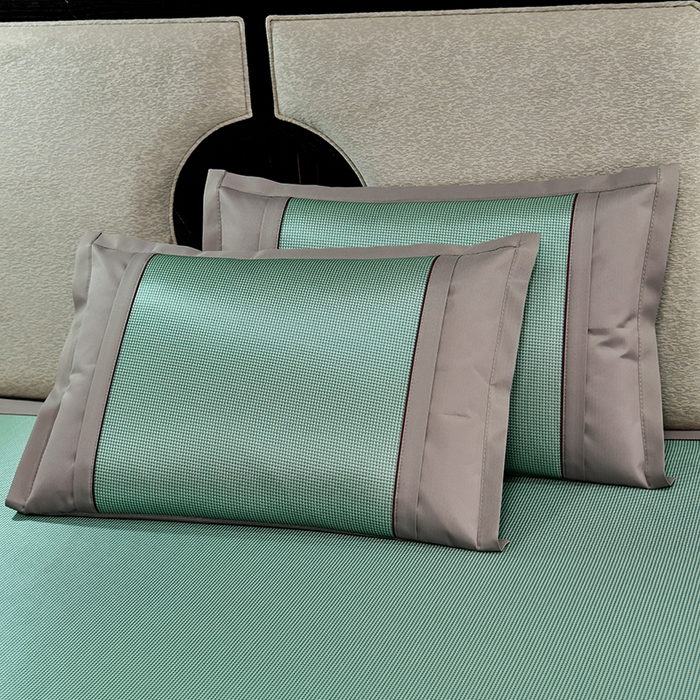 91家纺网 家纺一手货源 找家纺 小牛席业 2026新款小千鸟格-经典款抗菌席（轻奢风） 绿色