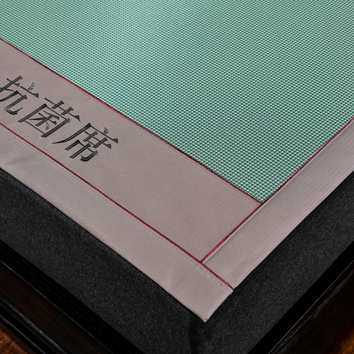 91家纺网 家纺一手货源 找家纺 小牛席业 2026新款小千鸟格-经典款抗菌席（轻奢风） 绿色