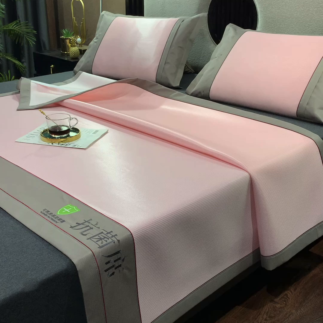 91家纺网 家纺一手货源 找家纺 （总）小牛席业 2026新款小千鸟格-经典款抗菌席（轻奢风）