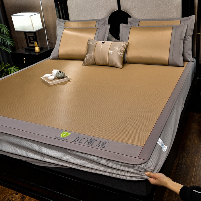 91家纺网 家纺一手货源 找家纺 （总）小牛席业 2026新款小千鸟格-经典款抗菌席（床笠款）