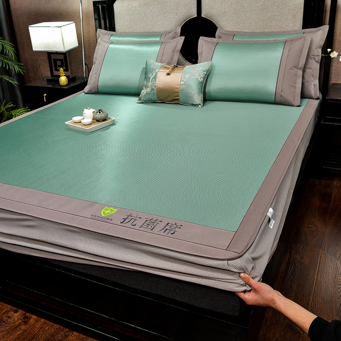 91家纺网 家纺一手货源 找家纺 （总）小牛席业 2026新款小千鸟格-经典款抗菌席（床笠款）