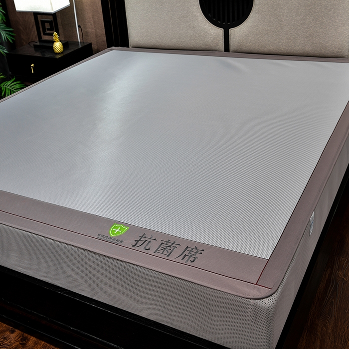 91家纺网 家纺一手货源 找家纺 小牛席业 2026新款小千鸟格-经典款抗菌席（床笠款） 灰色