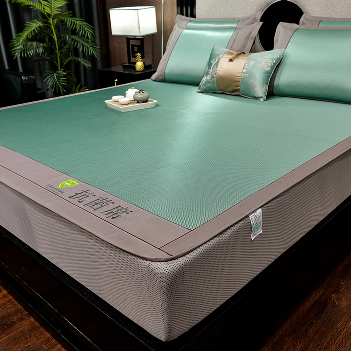 91家纺网 家纺一手货源 找家纺 小牛席业 2026新款小千鸟格-经典款抗菌席（床笠款） 绿色