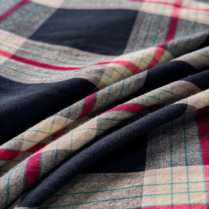 91家纺网 家纺一手货源 找家纺 三沁家居 2025新款格子色织全棉水洗棉四件套直播爆款量大价优 雅韵格调