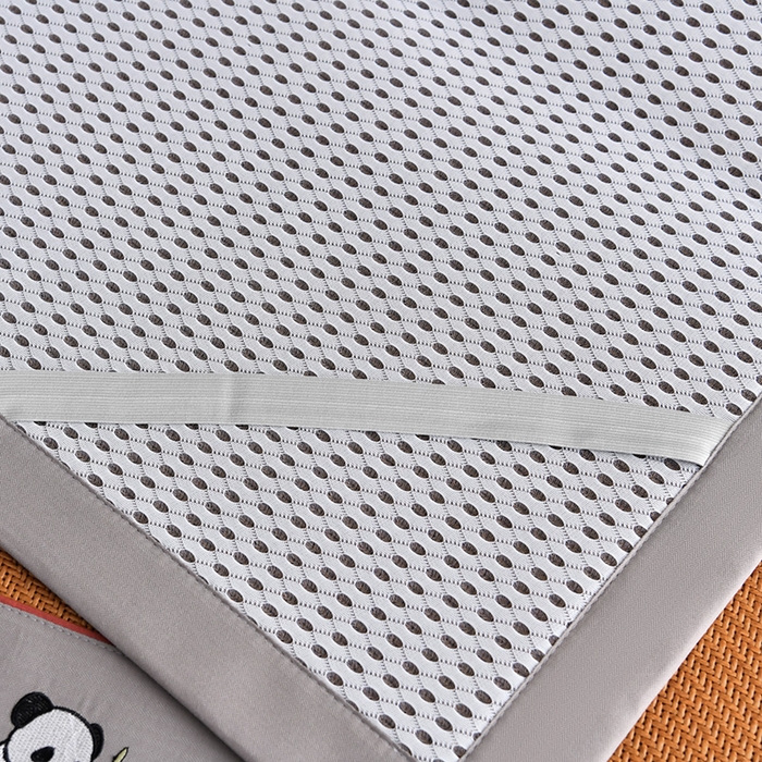 91家纺网 家纺一手货源 找家纺 小牛席业 2026新款3D刺绣印尼藤-熊猫刺绣款（10斤加厚） 红棕