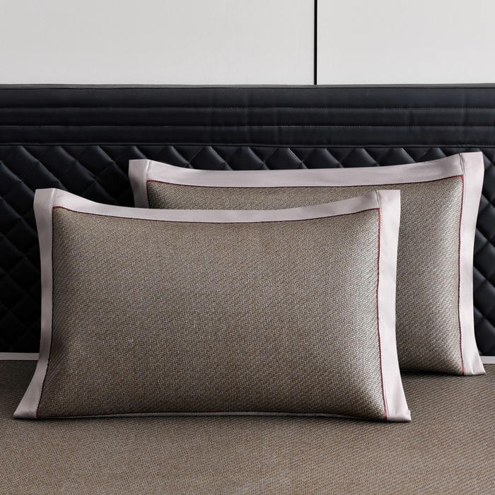 91家纺网 家纺一手货源 找家纺 小牛席业 2026新款3D刺绣印尼藤-熊猫刺绣款（10斤加厚） 咖啡