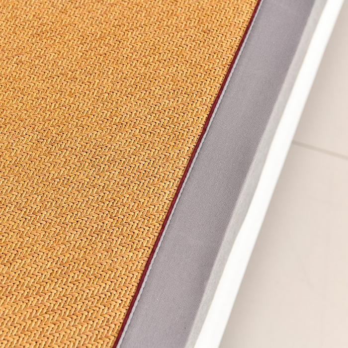 91家纺网 家纺一手货源 找家纺 小牛席业 2026新款3D刺绣印尼藤-熊猫刺绣款（10斤加厚） 黄藤